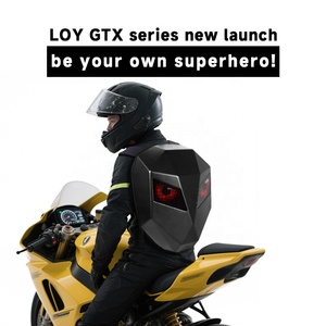 <span class=keywords><strong>Zaino</strong></span> da Moto Sportivo Casual da Cavaliere con LED Intelligente, Borsa Rigida Impermeabile con Bluetooth per Esterni e Accessori Fai-da-Te, Nero Freddo - Product Image 2