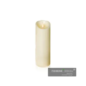 Promotion Japhne 3*9 inch antique ivory oblique LED candle