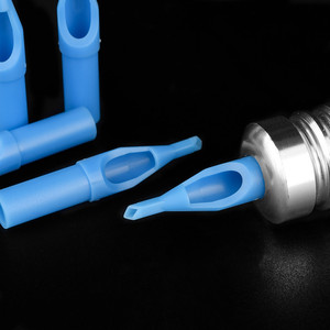 Embouts d'aiguilles de tatouage jetables en plastique bleu, plusieurs tailles de buses pour machine à tatouer, accessoires PMU - Product Image 4