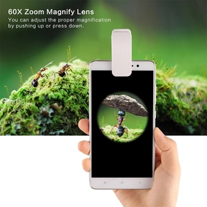 Prix d'usine loupe de Microscope de téléphone portable numérique à Zoom 65X avec lumière LED et Clip pour téléphone intelligent - Product Image 5