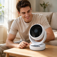 Ventilador Eléctrico Portátil de Plástico con Control Remoto, Enfriamiento Rápido Inteligente PTC, Ventilación y Oscilación