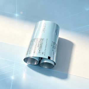 Film d'emballage laminé thermoscellable en aluminium imprimé sur mesure, faible MOQ, pour poudre cosmétique et soins de la peau - Product Image 2