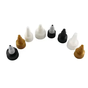 20mm 24mm 28mm 20-410 black color Ribbed Yorker Style Dispensing PP Plastic Bottle Cap