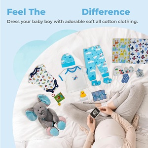 Cestini regalo per neonato neonato blu Set regalo per neonati essenziali per neonati e mamme in attesa Set di Layette per i più piccoli - Product Image 5
