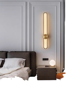 Lámpara de Pared Moderna Minimalista de Hierro y Aluminio para Sala de Estar, Lámpara LED Simple para Pasillo Largo, Lámpara de Cabecera con Garantía de 2 Años - Product Image 1