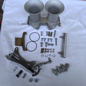 FAJS corpo farfallato singolo DCOE argento adatto per le corse e la conversione del motore CARB in EFI, l'altezza è di 90MM per tromba d'aria - Product Image 4