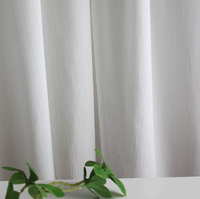 Voilages en tulle blanc cassé texturés légers pour fenêtres de chambre et portes-fenêtres, décoration intérieure