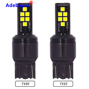 <span class=keywords><strong>Dembele</strong></span>-bombilla Led T20 DC12V-24V para coche, luz de señal de giro para marcha atrás automática, 3030, 12SMD, T20, 7443, W21-5W, ámbar, blanco y rojo - Product Image 2
