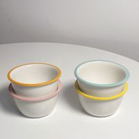 Vente en gros de style coréen dessin animé mignon 4.5 pouces bol en céramique dessert saladier bol pour enfants