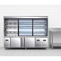 Réfrigérateur Vitrine Réfrigérée - pour Bar à Salades Malatang, Présentoir à Fruits et Buffets de Restaurants Hot Pot, 1 Ensemble 5 Étoiles