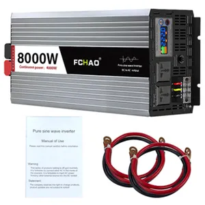 Manufacturer 3KW 4000W 5000W 6000W Smart 24VDC 48VDC to 220VAC dc to ac pure sine wave power inverter for car
