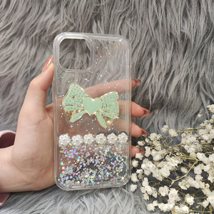 Funda de teléfono de PC transparente con pajarita Original para niñas/mujeres, billetera de diseño rectangular con taladro de palo, compatible con Huawei Realme - Product Image 4