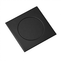 Siphon de sol carré moderne en laiton chromé pour douche, 100 mm (4 pouces), anti-odeur, écologique, pour hôtel et maison
