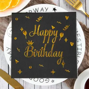 Asciugamani di carta artistica, forniture per feste di compleanno che decorano tovaglioli personalizzati