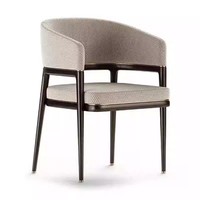 JP Nordic Light Chaise de salle à manger en bois de luxe Maison moderne Dossier Accoudoir Restaurant Chaise Accent Chaise Chambre
