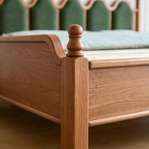 Lussuoso Letto Singolo Regolabile in Legno di Frassino con Testiera Imbottita in Tessuto, Letto Morbido con Imbottitura Ecologica - Product Image 4