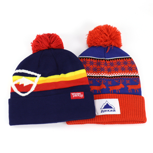 หมวกไหมพรมปอมอะคริลิคสำหรับผู้ชายและผู้หญิงหมวกบีนนี่ทำจากอะคริลิคพร้อมฉลากแบรนด์ของคุณหมวกกอล์ฟหมวกถัก - Product Image 6