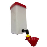 Tasse à eau de poulet avec bouteille 1L Kit d'abreuvoir automatique de tasse d'eau de poulet pour oiseau de Pigeon de volaille