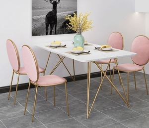 Mesa de Comedor y Sillas de Mármol de Estilo Nórdico Moderno, Mesa de Comedor Sencilla <span class=keywords><strong>para</strong></span> el Hogar, Mesa de Comedor <span class=keywords><strong>para</strong></span> <span class=keywords><strong>4</strong></span> <span class=keywords><strong>Personas</strong></span>, Mesa de Comedor <span class=keywords><strong>para</strong></span> Apartamentos Pequeños - Product Image 6