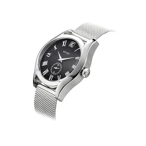 3A-relojes de cuarzo automáticos para hombre, de lujo, de acero inoxidable, diseño de negocios a la moda, resistente al agua, regalo
