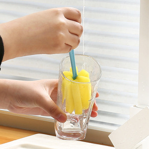 Bottle Cleaning <b>Brush</b> Long Handle Sponge Cup Cleaner For Home Use With Soft Bristles - Product Image 1