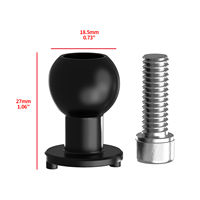 Adaptateur à rotule en aluminium de 17 mm avec broche de positionnement Arri et vis 1/4 pour GoPro13, Insta360 X4, DJI Osmo Action et montage sur moniteur