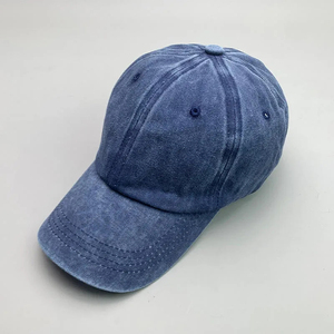 Classique couleur unie mode 6 panneaux casquette Denim coton Baseball chapeau réglable 100% coton casquette de Baseball - Product Image 5