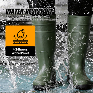 Bottes <span class=keywords><strong>de</strong></span> <span class=keywords><strong>pluie</strong></span> professionnelles en PVC imperméables, hauteur 38 cm, antidérapantes, avec embout en acier, pour travaux lourds et construction industrielle - Product Image 4