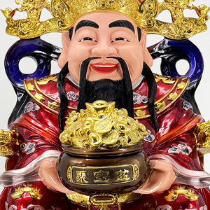 Résine peinte dieu de la richesse déesse de la fortune offres ménagères salon bureau magasin ouverture Wen Zai dieu de la richesse Statue - Product Image 3