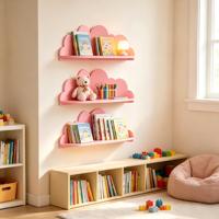 Étagère murale décorative en forme de nuage rose pour chambre d'enfant, chambre à coucher et décoration intérieure