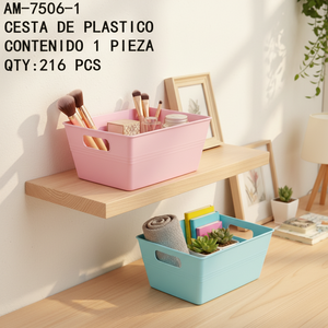 CASAMAX WL AM-7506-1 Cestino portaoggetti in plastica, design moderno e resistente, 15x11x7cm - Product Image 3