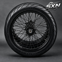 Roues Sumo en aluminium CNC Sur-Ron Ultra Bee de 17 pouces avec moyeu Cush Drive, jante noire sans chambre à air, kit de course sur route