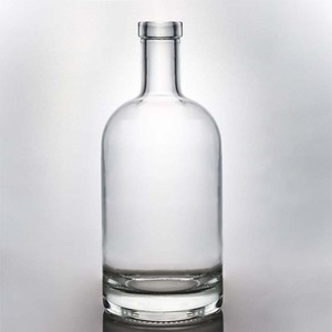 Botella de Licor Redonda Clásica de Vidrio Boston de 700 ml 750 ml, Botella de Licor Transparente Blanca de Alta Calidad al por Mayor para Ron, Ginebra, <span class=keywords><strong>Agave</strong></span>, <span class=keywords><strong>Tequila</strong></span> - Product Image 1
