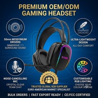 Casque de jeu professionnel Esports RGB ANC circum-auriculaire, étanche IP65, structure métallique