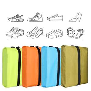 Sac de rangement pour chaussures de voyage personnalisé en gros, logo personnalisé, polyester recyclé, imperméable, avec fermeture éclair, sac de rangement pour chaussures - Product Image 2