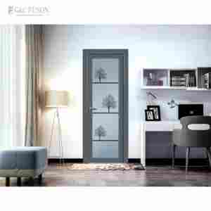 Fuson 2025 סגנונות מודרניים מותאמים אישית הביתה אלומיניום כפול נדנדה דלת casement צרפתית עם גריל - Product Image 5