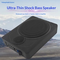 Subwoofer de Audio para Auto de Aleación de Aluminio, Ultrafino, con Tweeter, Altavoz Doble, 12V, 20Hz-20KHz, Alta Potencia