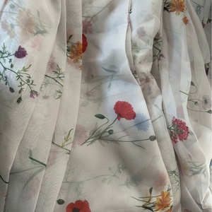 夏季别致清新印花蝴蝶结蕾丝立领无袖褶边甜美女装 - Product Image 5