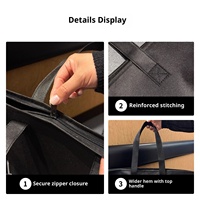 Bolsas de Almacenamiento para el Hogar, Transpirables, Plegables, Biodegradables, de Gran Capacidad, con Cierre Grueso, de Tela No Tejida, con Impresión de Logotipo Personalizado, para Calcetines