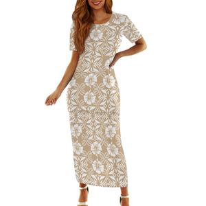 Conjuntos de vestido informal de dos piezas personalizados para mujer Diseños de tatuajes polinesios Isla Samoan Puletasi <span class=keywords><strong>Tribal</strong></span> Ropa hawaiana XS-<span class=keywords><strong>Tobillo</strong></span> - Product Image 1