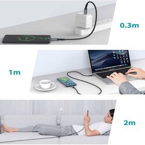 Dual Type-C 60W/100W Fast Charging Elbow <b>Data</b> <b>Cable</b> Nylon Braided Aluminum Alloy with Pure Copper Core - Product Image 5