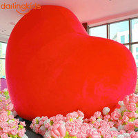 Ours rose gonflable géant avec cœur, ballon de personnage de dessin animé mignon pour la Saint-Valentin, les présentoirs de centres commerciaux et les activités de marque