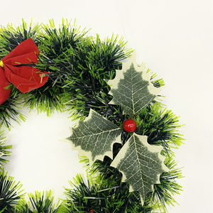 Mới mùa thu Vòng hoa nhựa trang trí vòng hoa hoa giáng sinh vòng hoa với nơ đỏ - Product Image 6