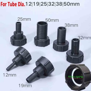 S60 X 6 Water Adapter to 12mm, 19mm, 25mm, 32mm, 38mm, 50mm for Tube PE Quick <b>Valve</b> IBC Water Tote <b>Valve</b> Water Butt Quick <b>Valve</b> - Product Image 3