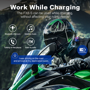 Interfono <span class=keywords><strong>Bluetooth</strong></span> per Moto FODSPORTS FX6S con Riduzione del Rumore CVC, Lunga Autonomia, Abbinamento a 6 Dispositivi, Auricolare FM per Caschi Integrali e Aperti - Product Image 4