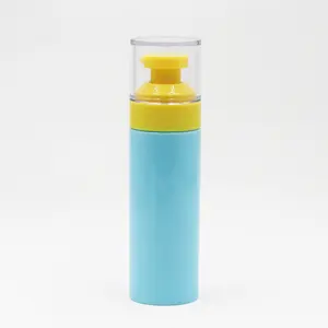 Empty Luxury 30ml Cosmetic Packaging Lotion Yellow Pump Bottles Baby Cream Bottles Airless Pump Bottles