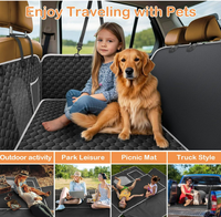 Housse de siège de voiture détachable 600D étanche pour hamac pour chien Support à fond dur pour extension de siège arrière anti-rayures 400lbs pour chiens