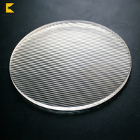 Lentille linéaire en verre borosilicate pour éclairage LED, haute transmission, forme ronde