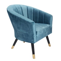 Canapé simple moderne en daim bleu pour salon intérieur chambre à coucher et école prix de gros chaise de loisirs mobilier de maison