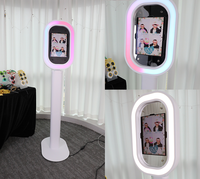 Machine Photobooth iPad à Livraison Rapide, Conception Tout-en-un, Installation par Vis à Vis sans Vis, Photobooth Selfie pour Mariages et Événements (Location)